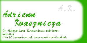 adrienn kvasznicza business card